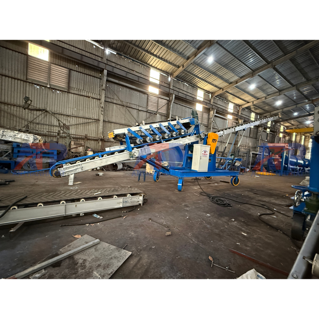 Băng tải làm tơi lên xe 