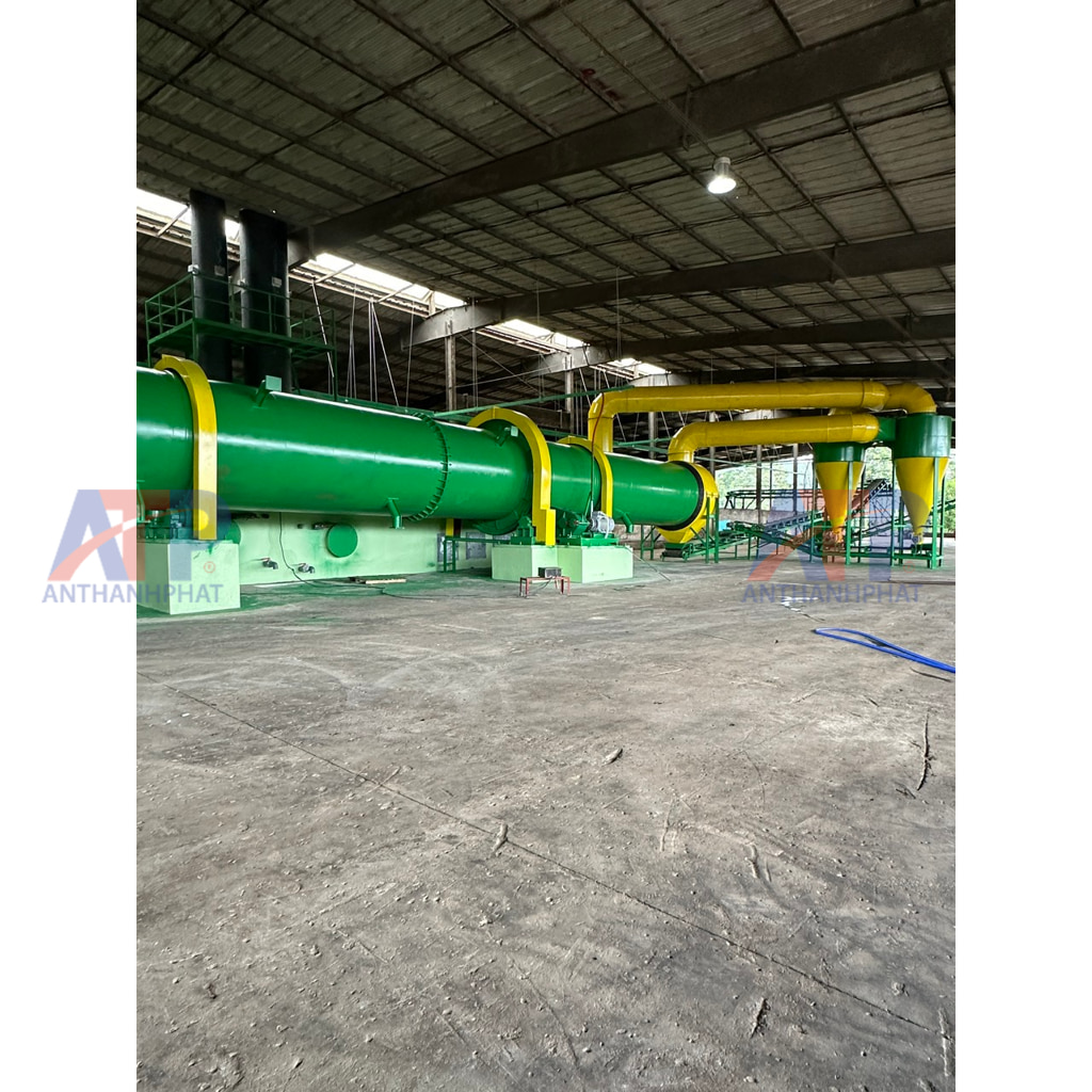 Máy sấy và cyclone trong dây chuyền sản xuất phân bón hữu cơ vi sinh dạng viên