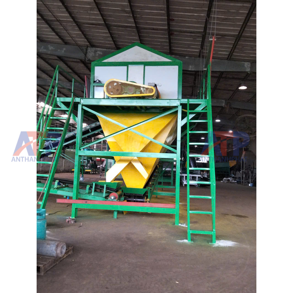 Máy sàng lồng trong dây chuyền sản xuất phân bón hữu cơ vi sinh dạng viên